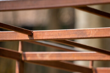 The steel frame is painted with anti-rust paint.