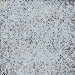 Modern vintage effect fabric texture print design with brush splashes for carpet, rug, flooring, wallpaper. 