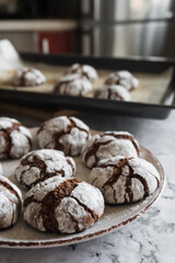 chocolate cookies with nuts