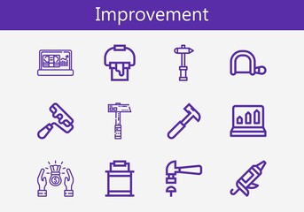 Premium set of improvement line icons. Simple improvement icon pack. Stroke vector illustration on a white background. Modern outline style icons collection of Paint bucket