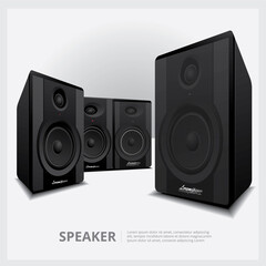 Obraz premium Loud Speakers isolated vector illustration