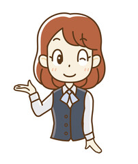 制服の女子社員