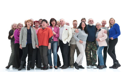Fototapeta na wymiar in full growth. group of diverse people standing together