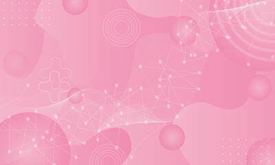 Fototapeta na wymiar abstract illustration background futuristic pink pastel wallpaper with technology beam network lines