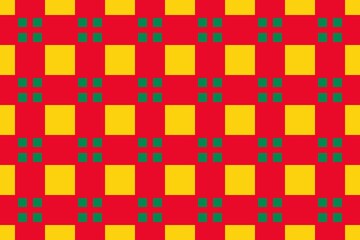 Simple geometric pattern in the colors of the national flag of Benin