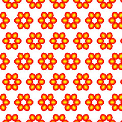 Template. Geometric flower. Eight squares. Orange. Factory textiles. Wallpaper for the interior. Present. Gift paper. Banner.