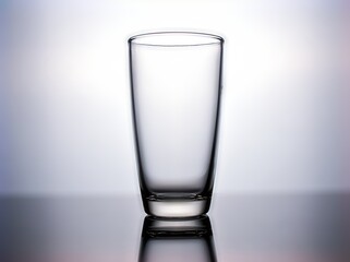 Empty Glass of water shape isolated in black and white background  ,glass of water