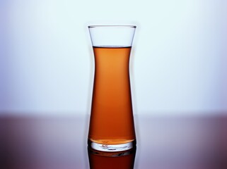 glass of orange juice isolated in black and white image ,full juice in glass on dark background ,glass of beer