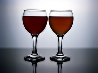 Glass of water isolated in black and white image for background ,glass of wine ,dinner ware ,glass of red wine	