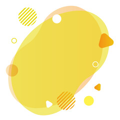 幾何学・ジオメトリックのシンプルオレンジフレーム素材