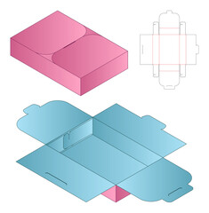 Box packaging die cut template design. 3d mock-up