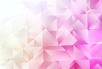 Light Pink, Yellow vector triangle mosaic background.