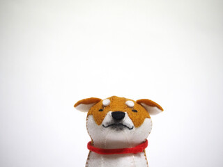 フェルト作品　柴犬スマイル