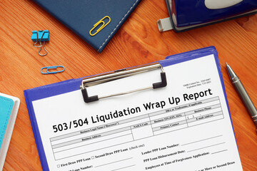 SBA form 503/504 Liquidation Wrap Up Report