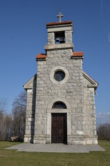 Fototapeta na wymiar THE CHURCH OF SAINT MARTIN ON THE MARTINSCAK HILL NEAR KARLOVAC IN CROATIA