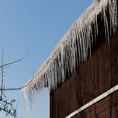 Icicles in the eaves