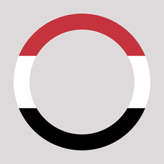 Made in Yemen, rounded rectangles. Vector logo isolated on white background.