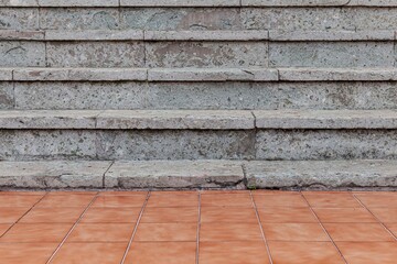 White marble staircase and outdoor Granite floor