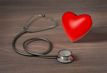 Medical stethoscope, Heart Health concept