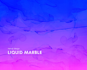 Abstract Fluid. Pink Blue Dynamic Marble. Modern Flow Poster. Alcohol Inks Paint Background. Futuristic Abstract Fluid. Vector Liquid Texture. Minimal Gradient Motion. Graphic Abstract Fluid.