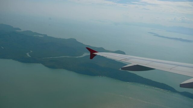 Aerial view from descending airplane