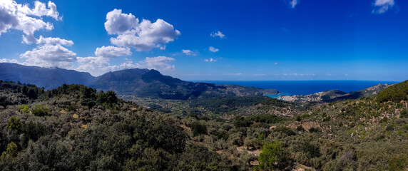 panorama of the mountains near Soller, Spain