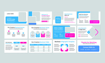 Business Slide presentation layout design Template with cover use for company profile, brochures, leaflet, magazine.