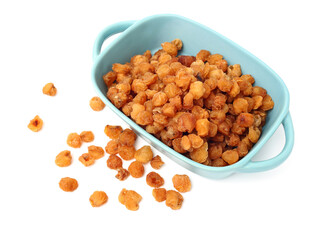 dried longan on white background