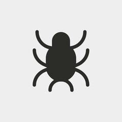 Bug icon isolated on background. Tick symbol modern, simple, vector, icon for website design, mobile app, ui. Vector Illustration