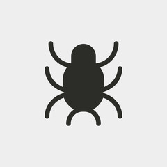 Bug icon isolated on background. Tick symbol modern, simple, vector, icon for website design, mobile app, ui. Vector Illustration
