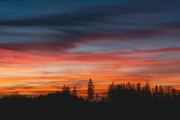 Blutrote Abenddämmerung bei Hornberg