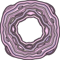 Obraz premium Abstract violet frame. Agate slice ripple texture imitation. Vector illustration.
