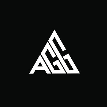 A G G letter logo vector design on black color background. agg alphabet