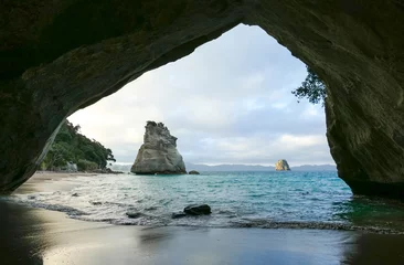 Foto op Plexiglas Te Hoho Rock bij Cathedral Cove © PRILL Mediendesign