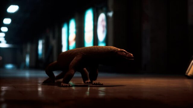 comodo dragon in underground metro station