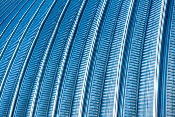 The surface of a industrial metal roof. Abstract background