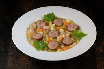 Root Vegetable, Smoked Sausage and White Bean Minestrone Recipe, Hight quality