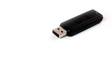 A pink USB flash drive with a plastic case, shot against a white background.