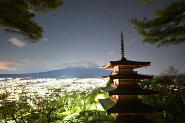 富士山と神社