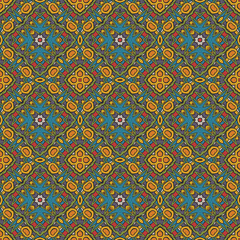 Creative trendy color abstract geometric pattern in yellow blue red, vector seamless, can be used for printing onto fabric, interior, design, textile