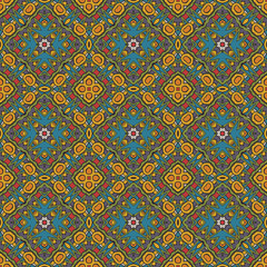 Creative trendy color abstract geometric pattern in yellow blue red, vector seamless, can be used for printing onto fabric, interior, design, textile
