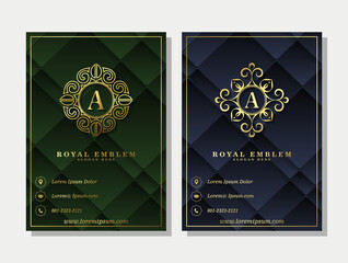 Luxury geometric abstract business cover and logo ornament template
