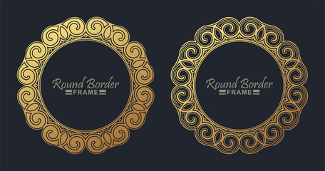 Luxury round border frame design