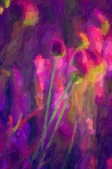 Rare flower Broadleaf Wild Leek or Alium Ampeloprasum in sunny garden