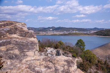 兵庫県・加古川市石切り場跡の景観
