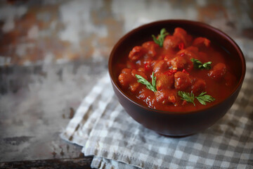 Vegan chili curry bowl.