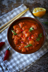 Vegan chili curry bowl.
