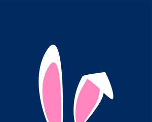 Easter bunnies rabbit greeting card. Easter bunnies. Vector illustration EPS 10