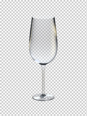 Transparent glass for wine or brandy or champagne