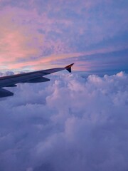 Fototapeta na wymiar The sky of an airplane